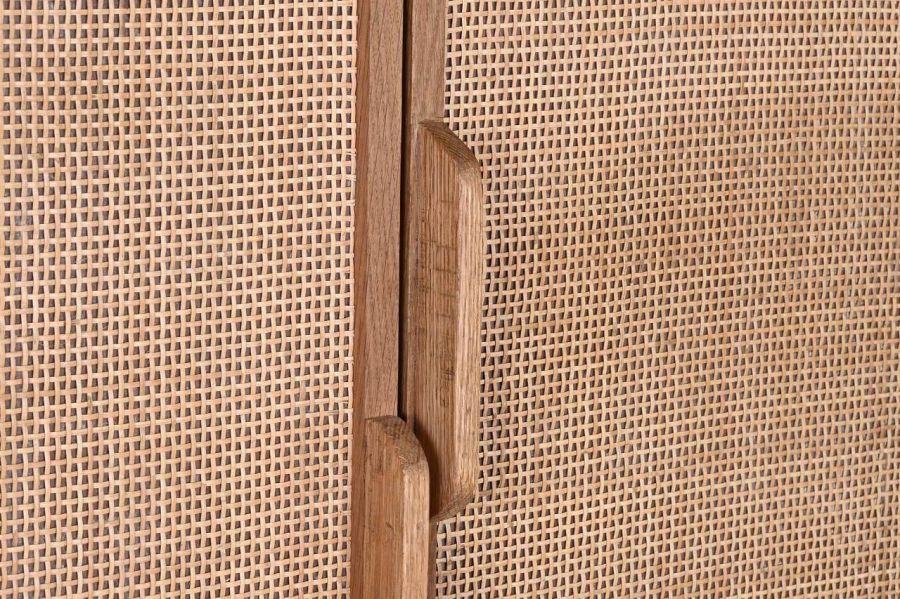 Komoda rattanowa szafa Modern Lounge z drewna dębowego