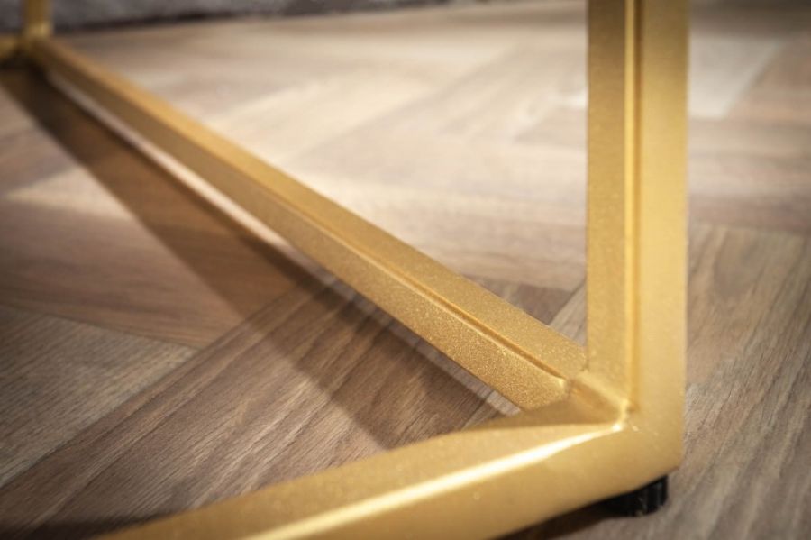 Komoda Straight 120cm drewniana złota  - Invicta Interior