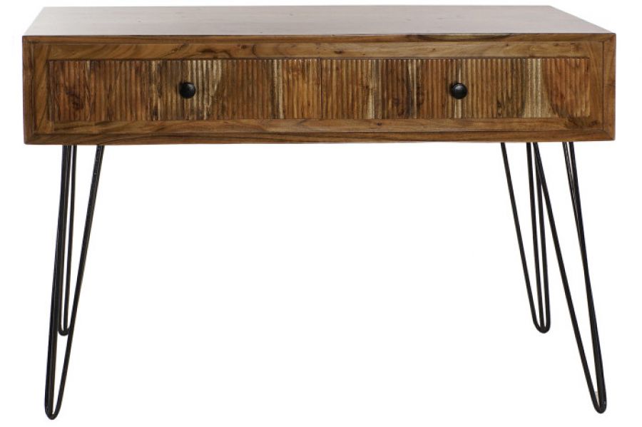 Konsola drewniana Retro Look drewno akacjowe