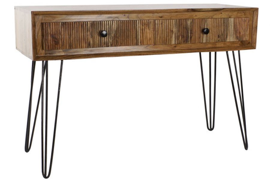 Konsola drewniana Retro Look drewno akacjowe