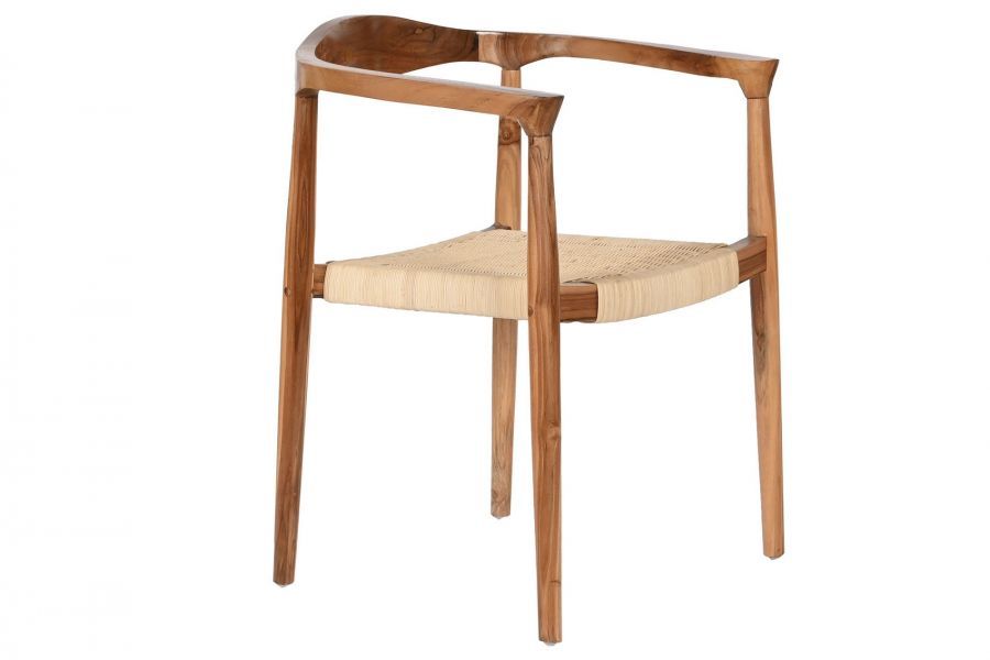 Krzesło Ikona stylu rattanowe brązowe 