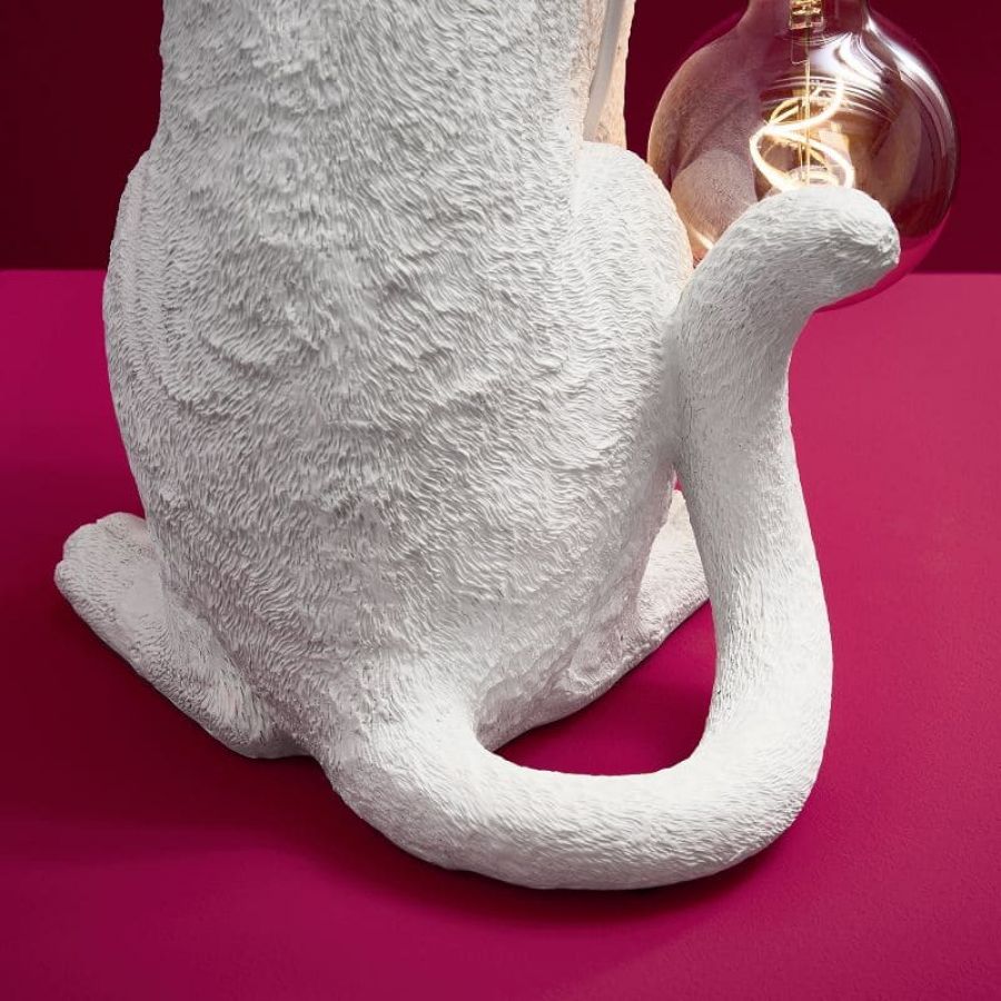 Lampa stołowa Kot Chouchou biała