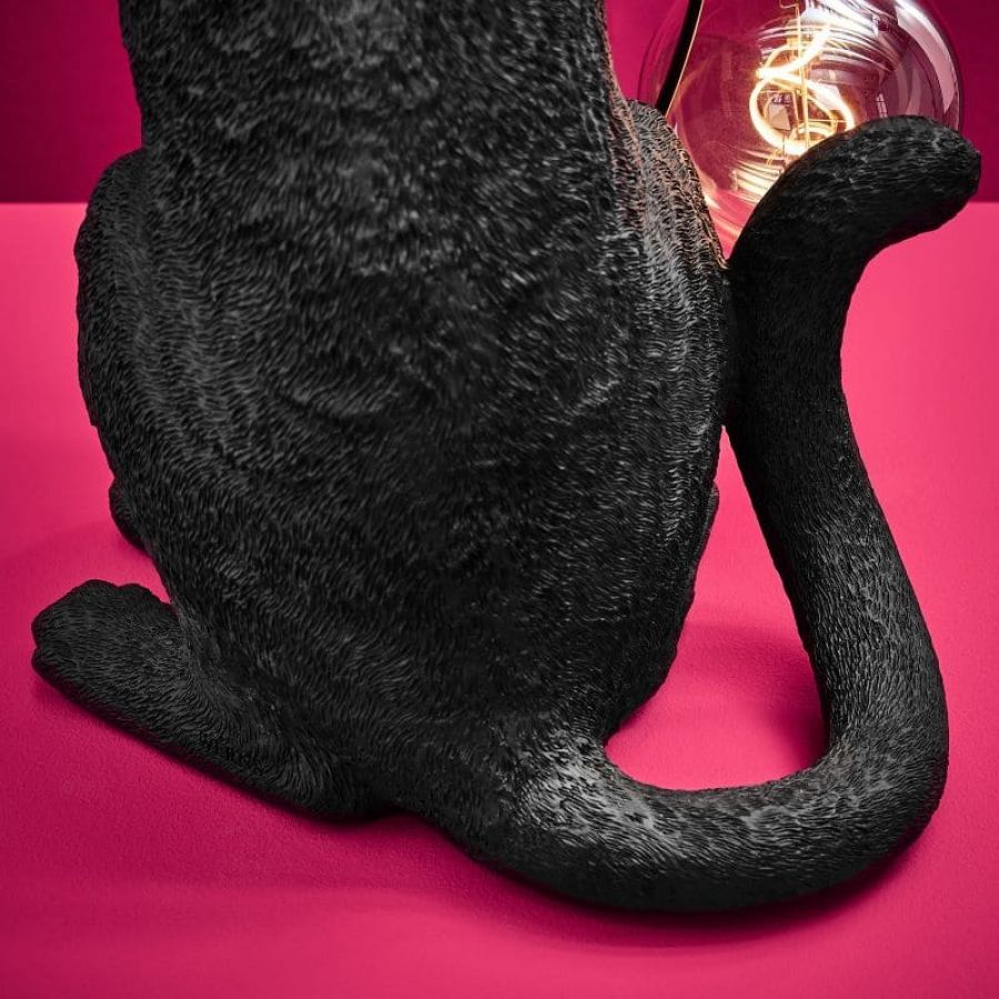Lampa stołowa Kot Chouchou czarna