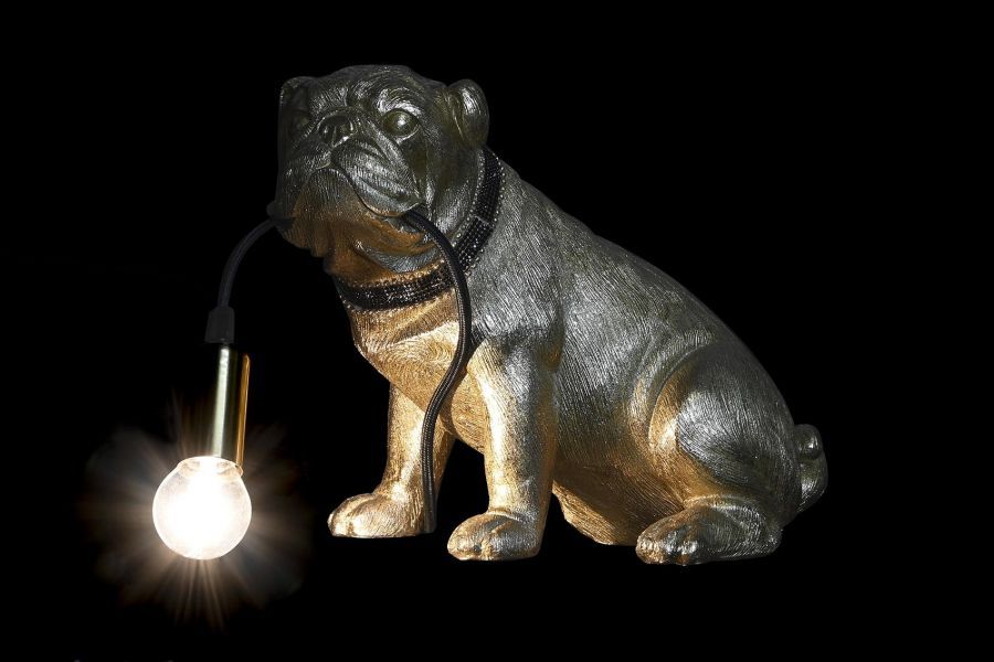 Lampa stołowa pies Bulldog