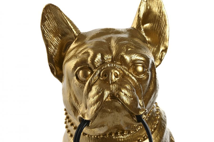 Lampa stołowa pies French Bulldog złota