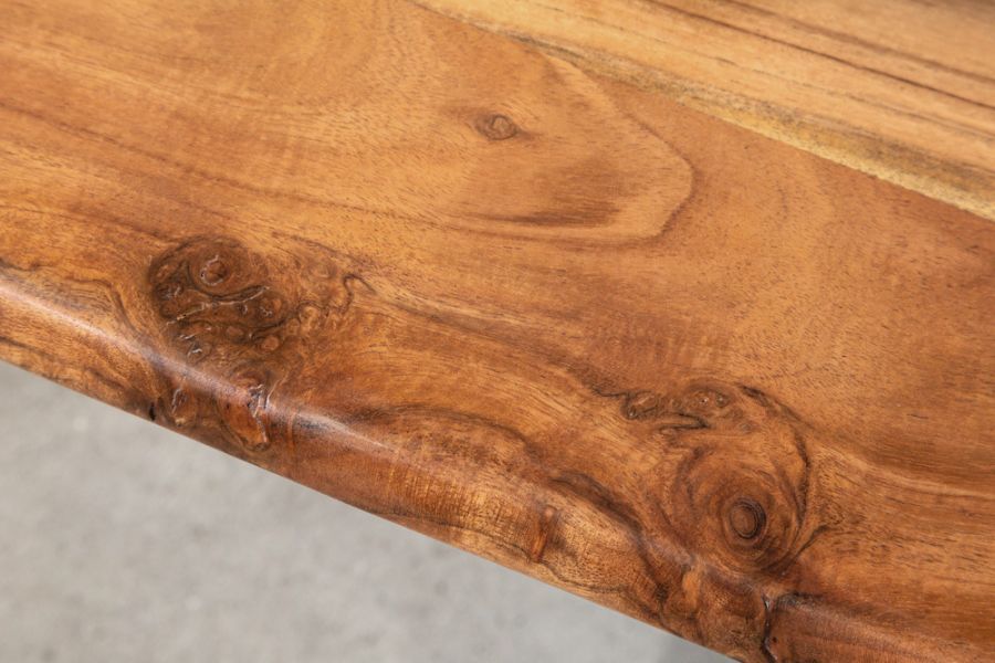 Ława drewniana Mammut 120 cm drewno akacjowe - Invicta Interior