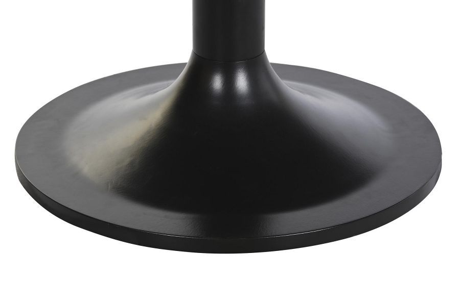 Ława Tulp owalna czarna z marmurowym blatem