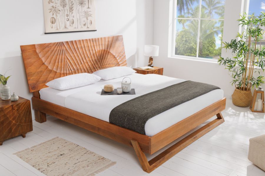 Łóżko drewniane Scorpion drewno mango natur 180x200 cm - Invicta Interior