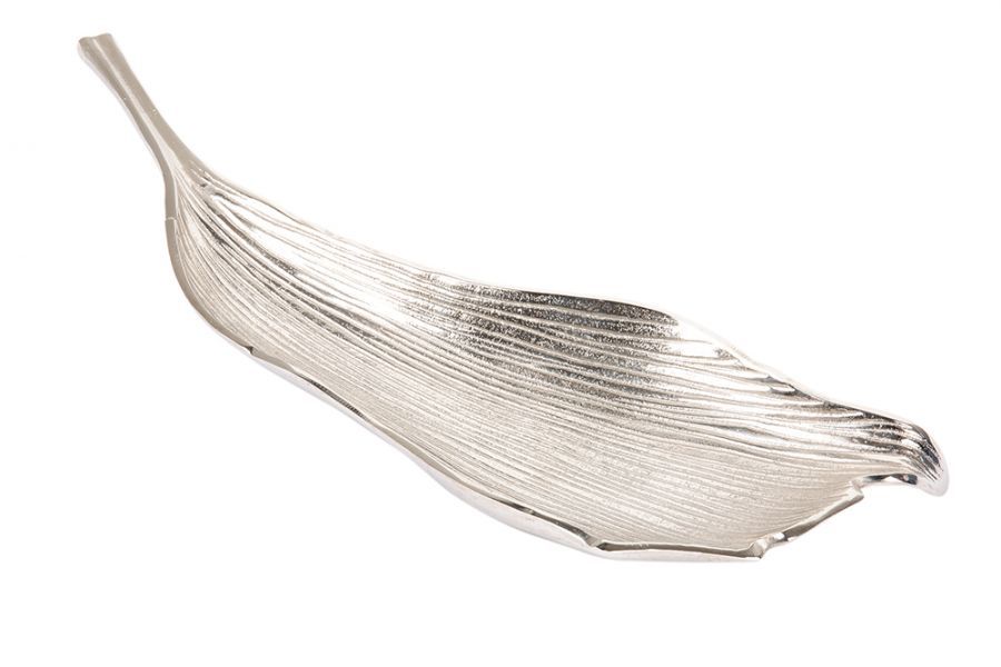 Misa aluminiowa Leaf 64cm srebrna - Invicta Interior