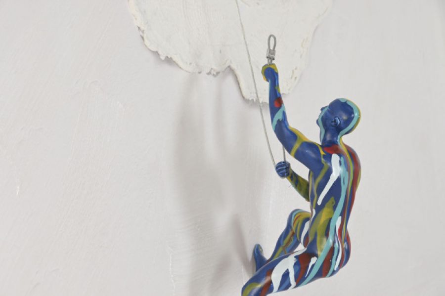 Obraz 3D Atleta biały 80 x 120 cm