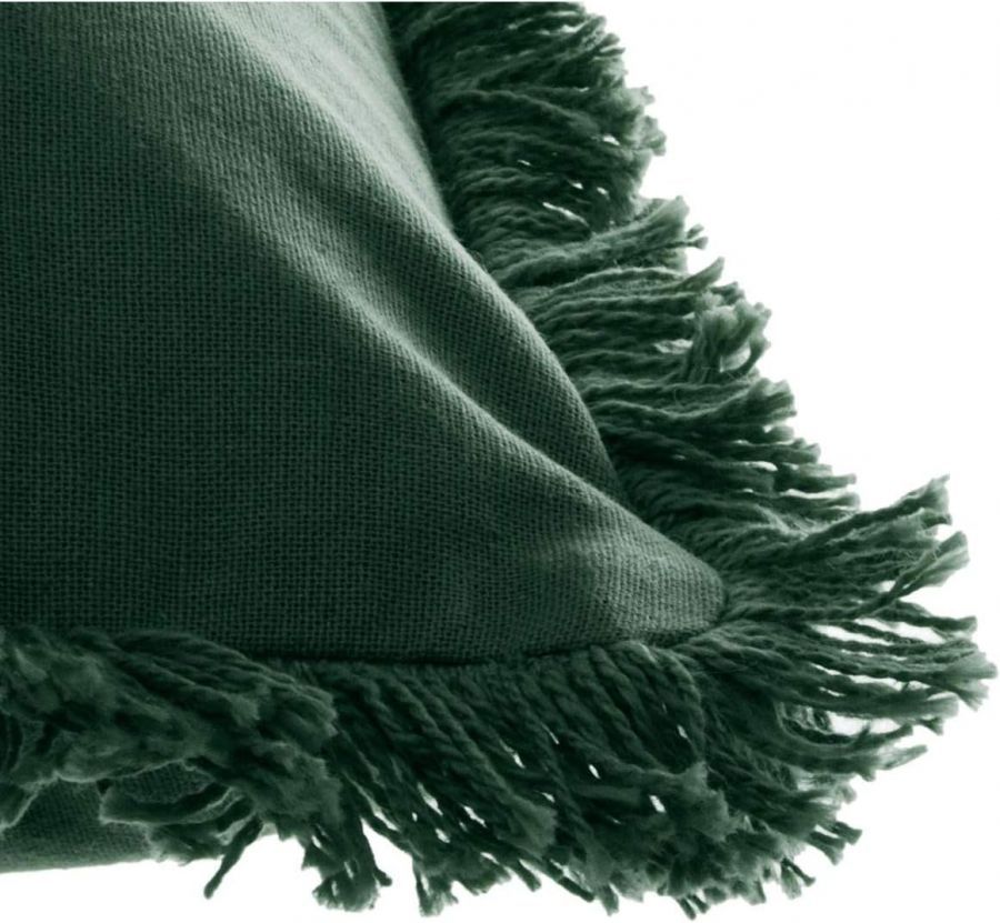 Poduszka z frędzlami zielona - Atmosphera