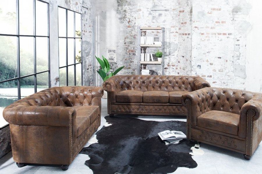 Sofa Chesterfield Oxford vintage 1   - Invicta Interior