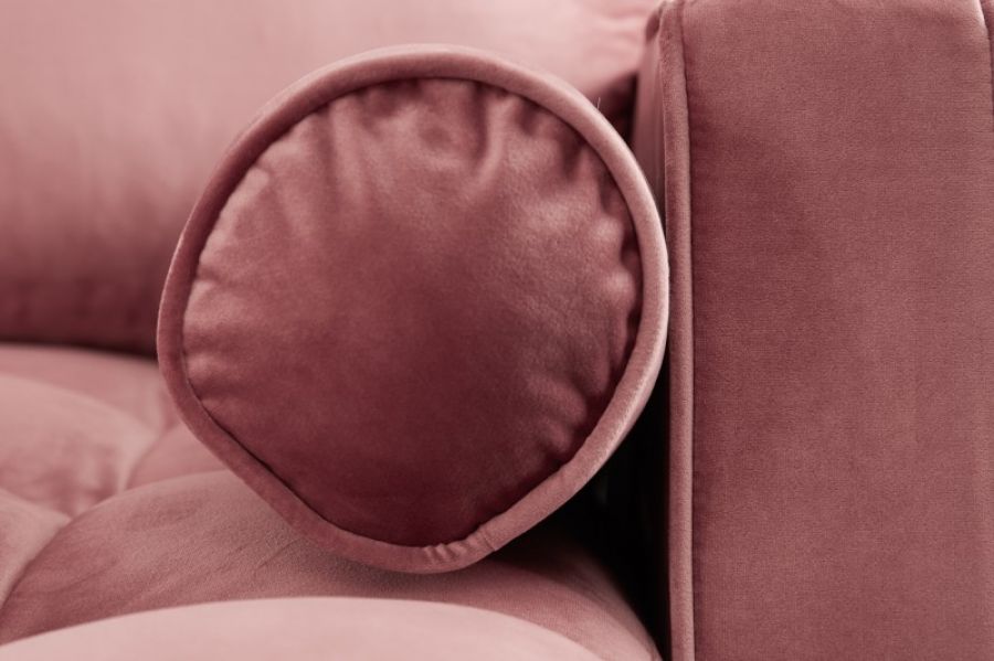 Sofa Narożnik Cozy Velvet aksamitny różowy - Invicta Interior