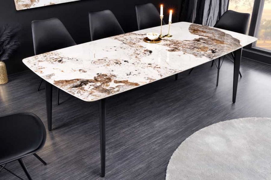 Stół ceramiczny kamień Milano Pandora 160 cm - Invicta Interior