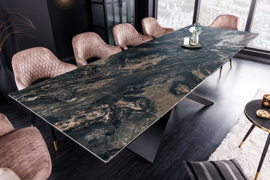 Stół Euphoria rozkładany 180-260 cm ceramiczny włoski marmur - Invicta Interior