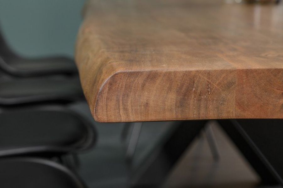 Stół Mammut X 200cm drewno akacjowe 60mm honey - Invicta Interior