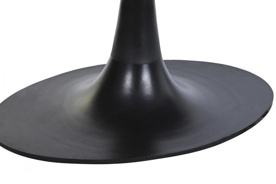 Stół Tulp owalny czarny z marmurowym blatem