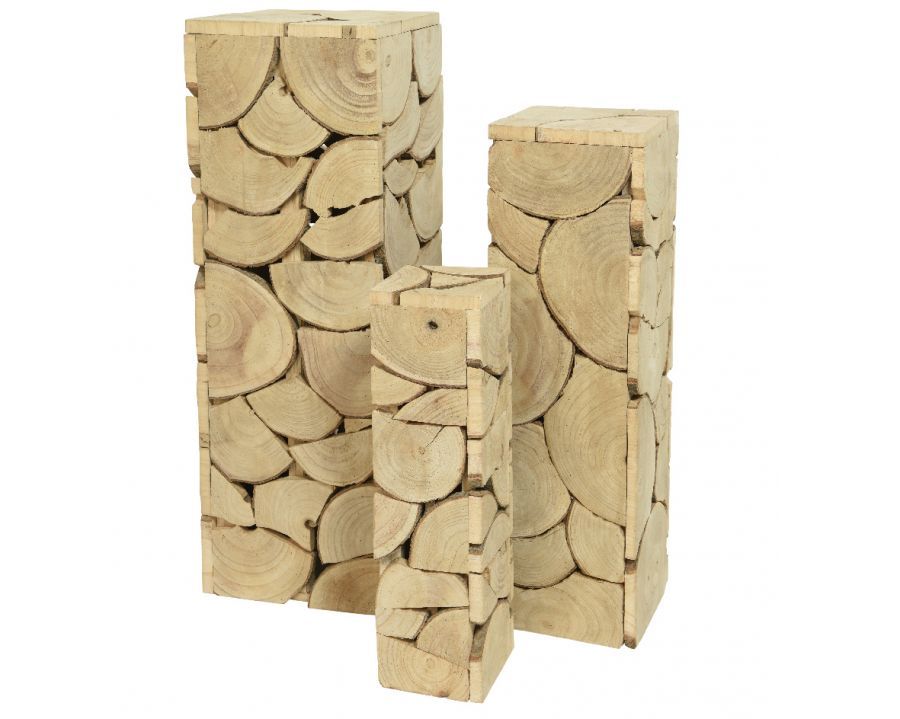 Stolik Cubic drewniany zestaw 3 szt