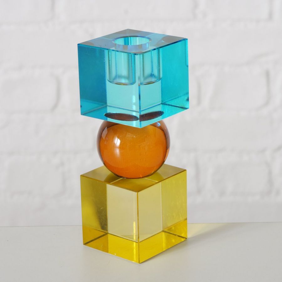 Świecznik szklany Crystal color - Boltze