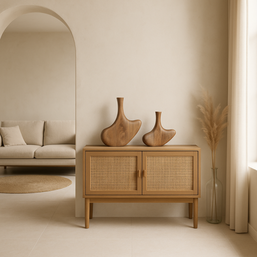 Zestaw wazonów Abstract z drewna mango - Item International