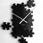 Zegar Puzzle czarny  4