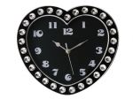 Zegar Heart glamour czarny   1