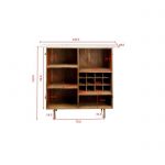 Barek drewniany Grace z marmurowym blatem 120 cm - Kare Design 17