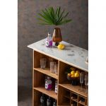 Barek drewniany Grace z marmurowym blatem 120 cm - Kare Design 5