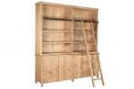 Biblioteczka loftowa regał drewniany z drabiną 220 cm 2