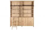 Biblioteczka loftowa regał drewniany z drabiną 220 cm 1