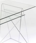 Biurko Polar szklane srebrne - Kare Design 5
