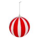 Bombka zawieszka Candy czerwono-biała  1
