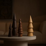 Dekoracja Choinka modern drewniana 25 cm 2