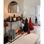 Dekoracja Choinka papierowa origami 30 cm czerwona 4