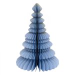 Dekoracja Choinka papierowa origami 30 cm niebieska 3