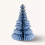 Dekoracja Choinka papierowa origami 30 cm niebieska 4