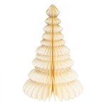 Dekoracja Choinka papierowa origami 30 cm white creme 5