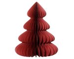 Dekoracja Choinka papierowa składana 60 cm czerwona 1