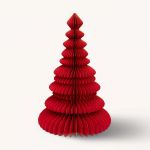 Dekoracja Choinka papierowa składana 90 cm Red 3
