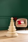 Dekoracja Choinka papierowa składana 90 cm white creme 2
