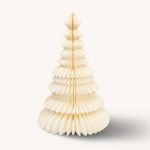 Dekoracja Choinka papierowa składana 90 cm white creme 4