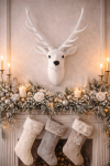 Dekoracja Głowa Jelenia duża biała 1