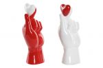 Dekoracja Holding Heart 26 cm biała czerwona - Item International 1