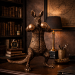 Dekoracja Kangaroo Boxer brązowa  2