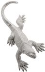 Dekoracja Lizard Jaszczurka srebrna small  - Kare Design 1