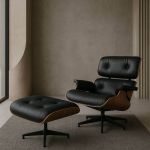 Designerski fotel Lounge Look z podnóżkiem - Item International 2