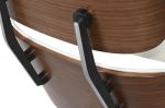 Designerski fotel Lounge Look z podnóżkiem biały - Item International 10