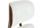 Designerski fotel Lounge Look z podnóżkiem biały - Item International 7