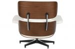 Designerski fotel Lounge Look z podnóżkiem biały - Item International 6