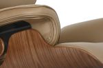 Designerski fotel Lounge Look z podnóżkiem brązowy - Item International 8